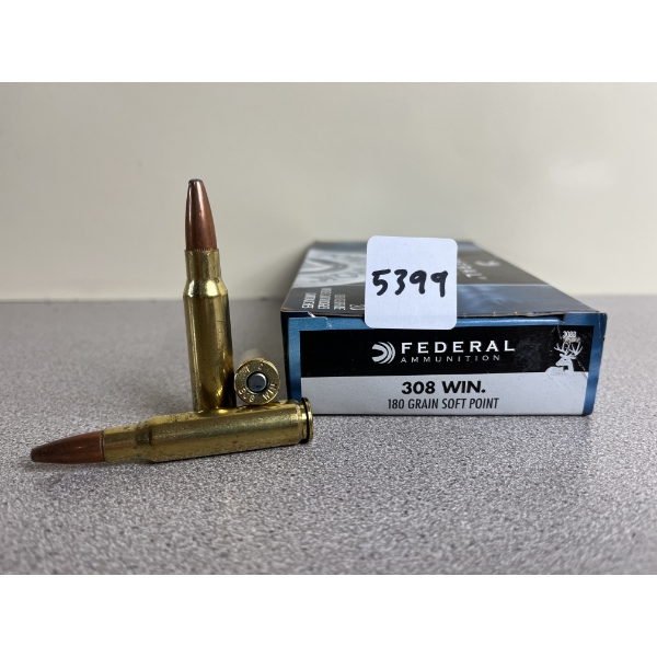 AMMO: 20X FEDERAL .308 WIN 180 GR. SP 