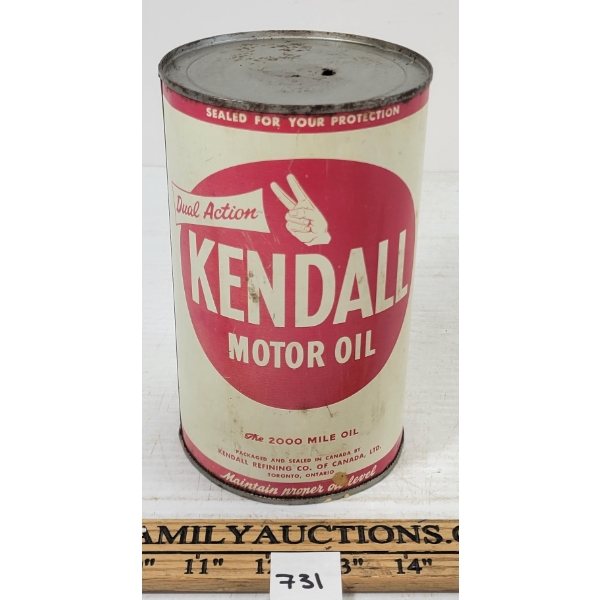 KENDALL MOTOR OIL QT CAN