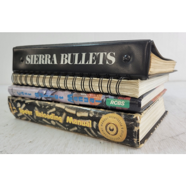LOT OF 4 - "SPEER RELOADING MANUAL", "RCBS CAST BULLET MANUAL, "SIERRA BULLETS", ETC