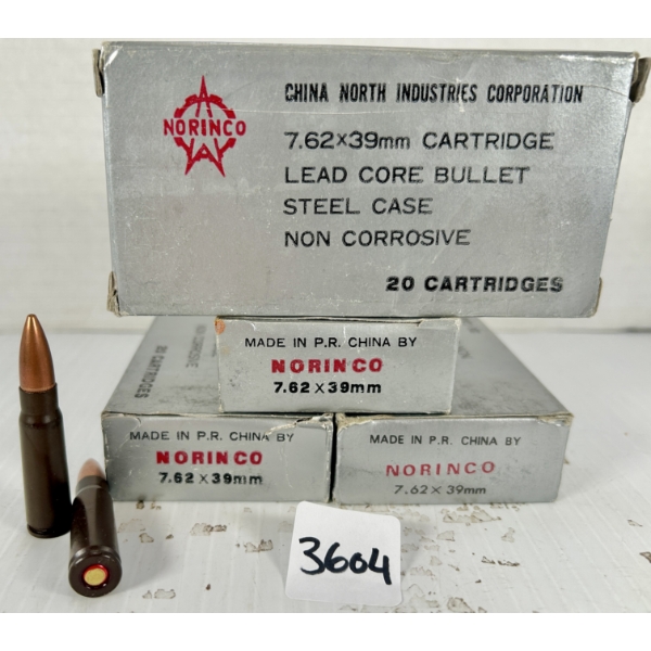 AMMO: 80X NORINCO 7.62X39 MM - FMJ