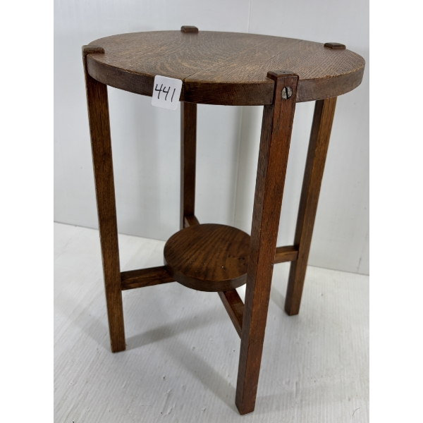 PLANT STAND - UTILITARIAN DESIGN - OAK