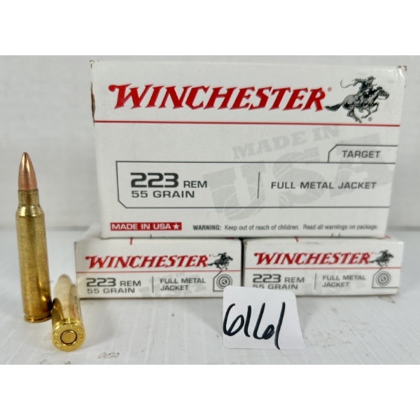 AMMO: 60X WINCHESTER .223 REM 55GR. FMJ