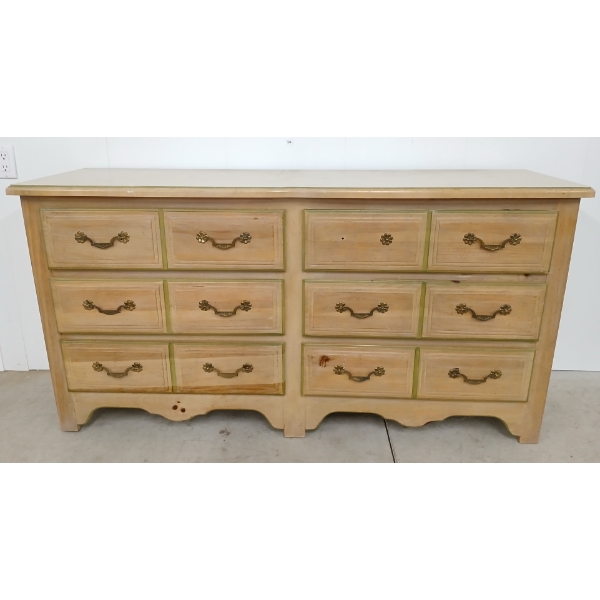 FLORAL MOTIF DRESSER - WASHED PINE - MATCH TO 291