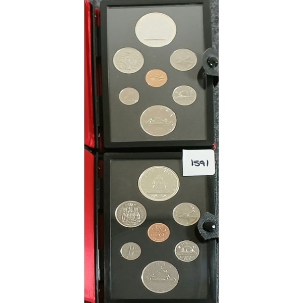 LOT OF 2 - 1976 RCM UNCIRCULATED DOUBLE DOLLAR PROOF SETS 