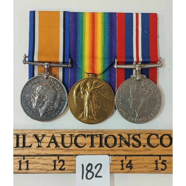 LOT OF 3 - WWI & WWII MEDALS - MAJOR S.S. DYKES
