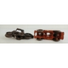 Image 7 : LOT OF 2 - CAST IRON FIRE TRUCK & MOTORCYCLE