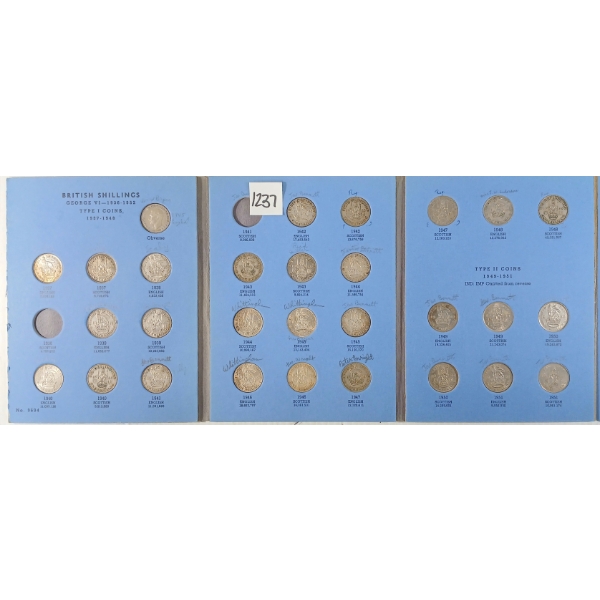 1937-1951 GRT BRITAIN SILVER SHILLINGS BOOKLET