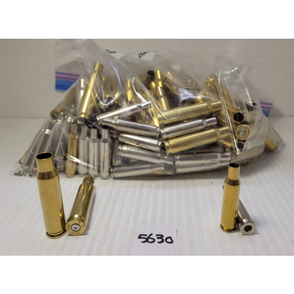 BRASS: APPROX 218X MIXED .308 & .222 BRASS