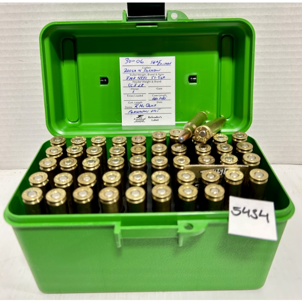 AMMO: 50X .30-06 SPRG 200GR. - RELOADS 