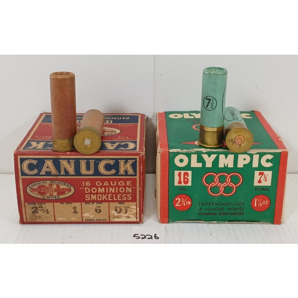 AMMO: 50X GEVELOT & CANUCK 16GA - 2 3/4IN - #6 & 7 1/2 SHOT
