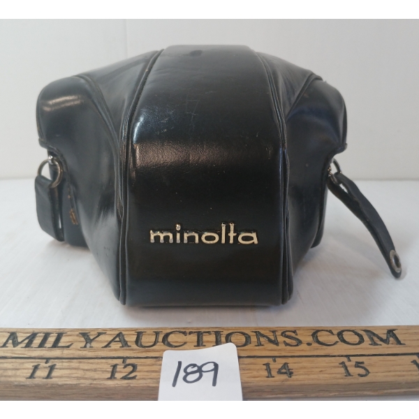 MINOLTA SR-T 101 35MM SLR FILM CAMERA W/ LEATHER CASE