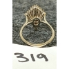Image 3 : LADIES' 18K WHITE GOLD NAVETTE RING W/ DIAMOND & RUBIES CLUSTER