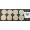 Image 2 : LOT OF 8 - 1968 CDN 25 CENT COINS