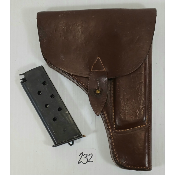 LOT OF 2 - CHINESE TOKAREV TYPE 54 TT-33 CLONE MAG & LEATHER HOLSTER - PAL REQUIRED