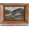 Image 1 : "FIFTH LINE BARN" BY GREG HINDLE (PRS CDN ARTIST) - FRAMED OIL ON BOARD