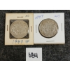 Image 1 : LOT OF 2 - 1949 CDN 50 CENT SILVER COINS