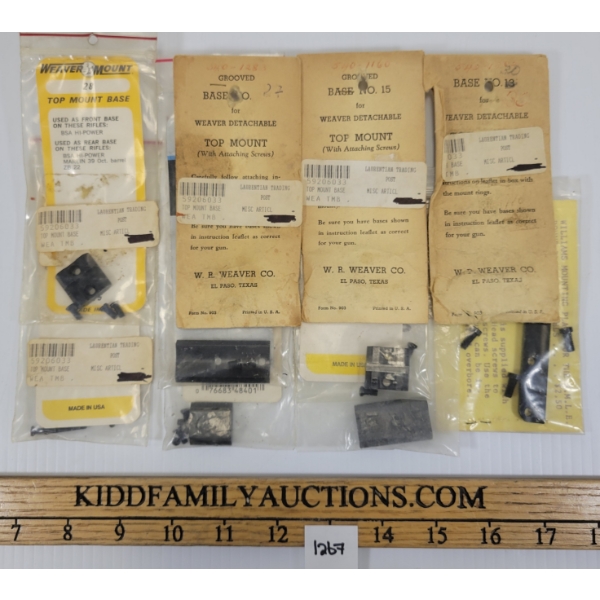 LOT OF 10 - SCOPE BASES - INCL WEAVER