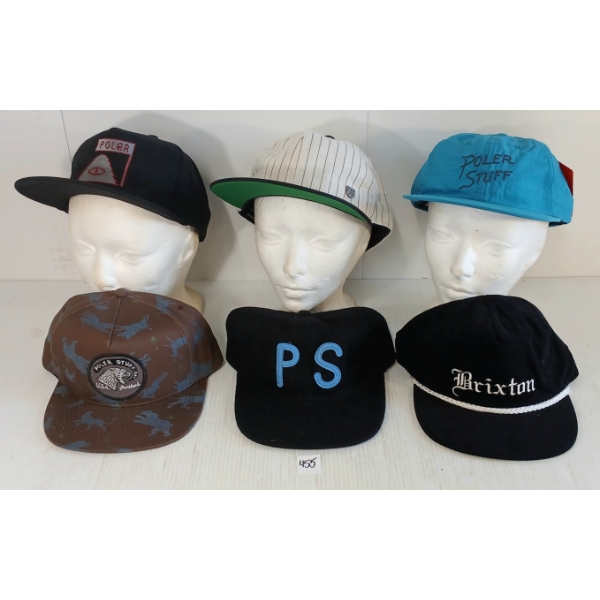 LOT OF 6 - BRIXTON & POLER STUFF HATS