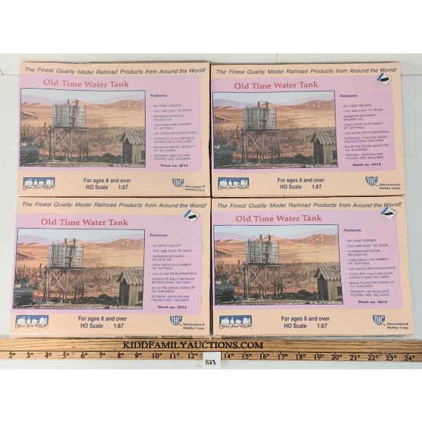 LOT OF 4 - INTERNATIONAL HOBBY CORP. OLD TIME WATER TANK KITS - SEALED