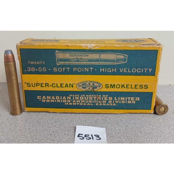 AMMO: 20X DOMINION .38-55 - 255GR - SP