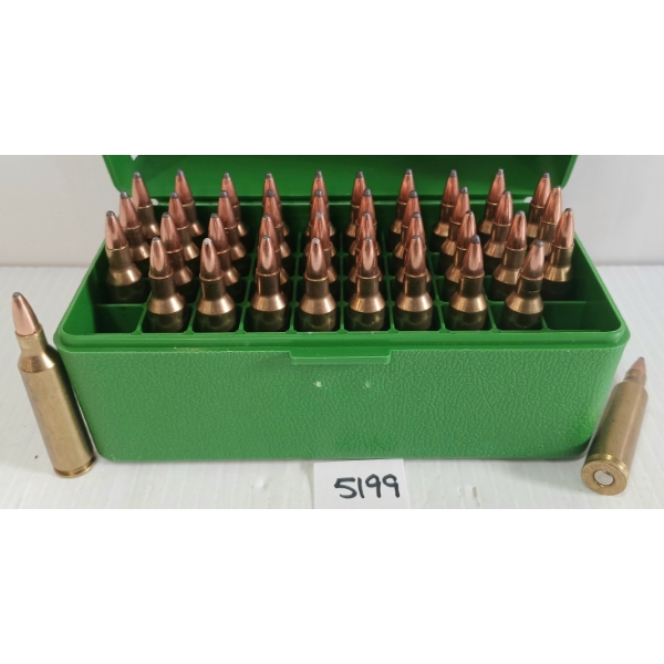 AMMO: 40X MIXED .22-250 - 55GR - RELOADS