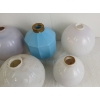 Image 3 : LOT OF 8 - LIGHTNING ROD MILK GLASS BALLS  & INSULATOR