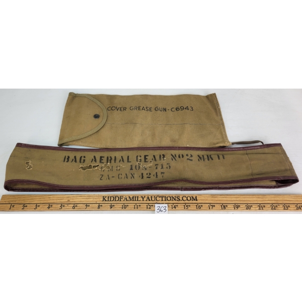 LOT OF 2 - CDN AERIAL GEAR NO. 2 MK II BAG & GREASE GUN COVER C6943