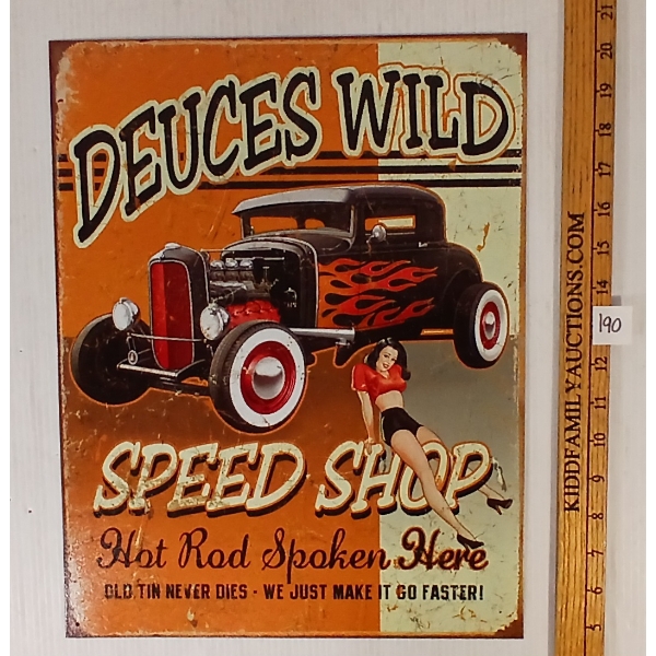 DEUCES WILD SPEED SHOP - SST SIGN