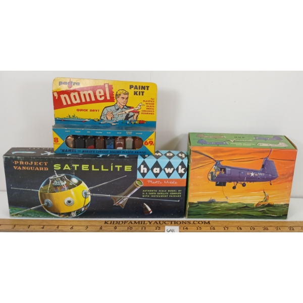 LOT OF 3 - MODEL KITS & 'NAMEL PAINT - INCL PROJECT VANGUARD