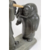 Image 8 : MAN W/ SPEAR THREATENING WOMAN & CHILD BY JOHNNY MEEKO SR. (PRS CDN ARTIST) - STONE 