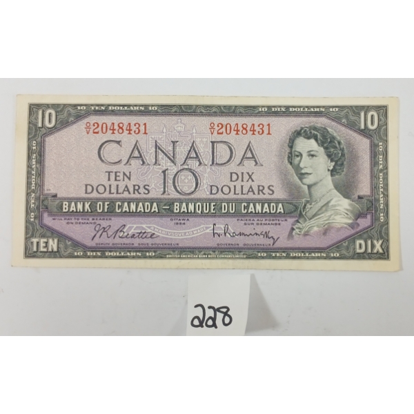 1954 CDN $10 BANKNOTE