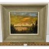 SUNSET BY G.A. FITZPATMEK(?) - FRAMED OIL ON CANVAS BOARD