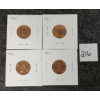 Image 2 : LOT OF 4 - 1962 CDN UNCIRCULATED CENTS