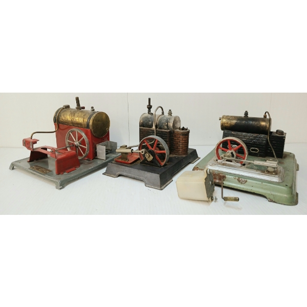 LOT OF 3 - TIN MODEL STEAM ENGINES