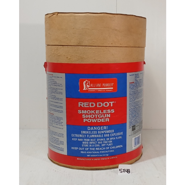 POWDER: ALLIANT RED DOT SMOKELESS SHOTGUN POWDER - APPROX 5.79LBS