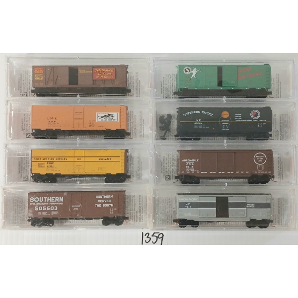 LOT OF 8 - MICRO TRAINS - ATLANTIC COAST LINE, FRUIT GROWERS EXPRESS, AMERICAN COLLOID CO., ETC