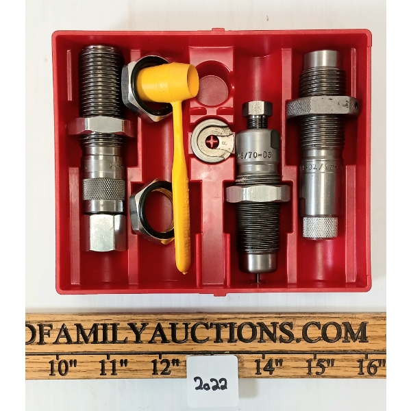 LOT OF 2 - LEE .45-70 GOVT FL DIE SET & CASE LENGTH GAUGE / SHELL HOLDER - SEE ALL PICS