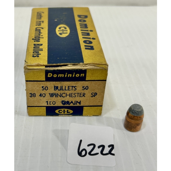 BULLETS: APPROX 25X CIL 180 GR SP - FOR .38-40 WIN
