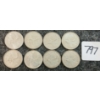 Image 1 : LOT OF 8 - 1968 CDN 25 CENT COINS
