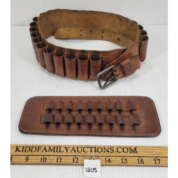 LOT OF 2 - SHOTSHELL BANDOLIER & BELT SLIDE AMMO HOLDER