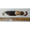 Image 2 : OBSIDIAN KNIFE W/ ANTLER HANDLE & STAND