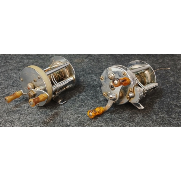 LOT OF 2 - 1953 PFLUEGER SKILKAST & 1958 SHAKESPEARE TRIUMPH FISHING REELS