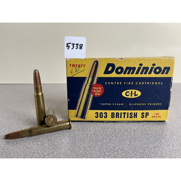 AMMO: 20X DOMINION .303 BRIT 180 GR. SP