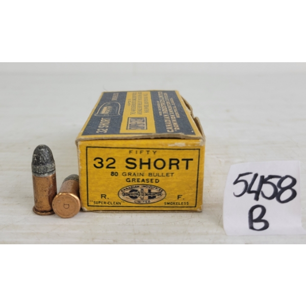 AMMO: 50X DOMINION SUPER-CLEAN .32 RIMFIRE S - 80GR