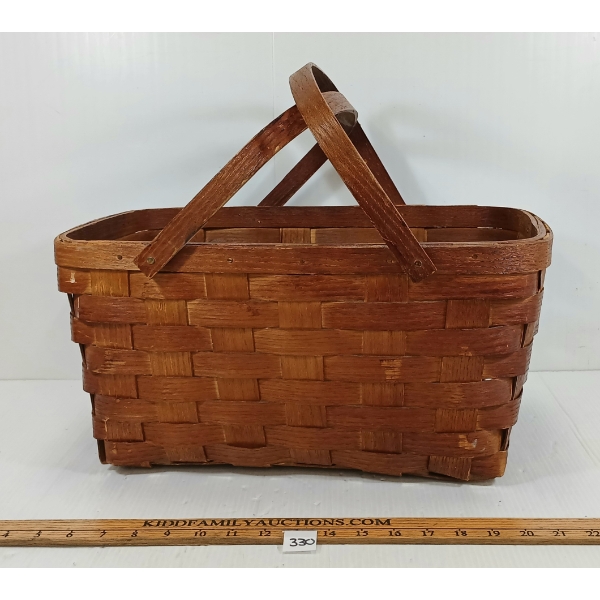 WOVEN WOOD GATHERING BASKET