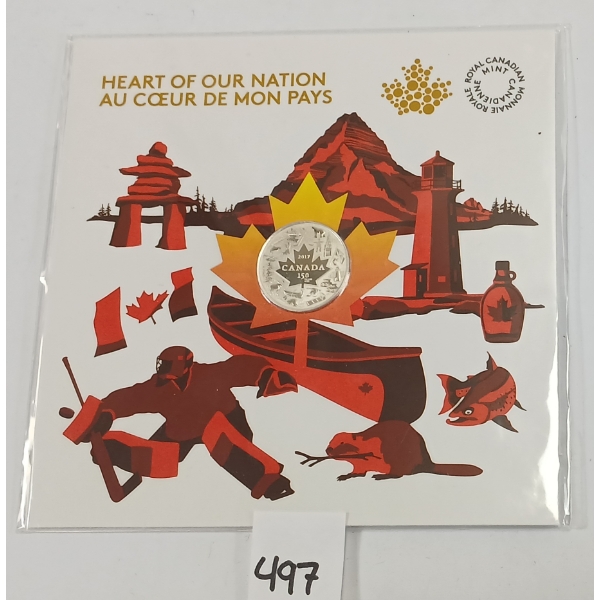 2017 RCM $3 SILVER COIN - HEART OF OUR NATION