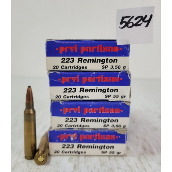 AMMO: 71X PRVI PARTIZAN .223REM - 55GR - SP