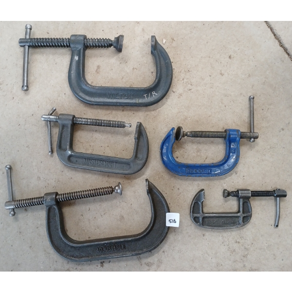 LOT OF 5 C - CLAMPS INCL. RECORD, MASTERCRAFT, SUPER