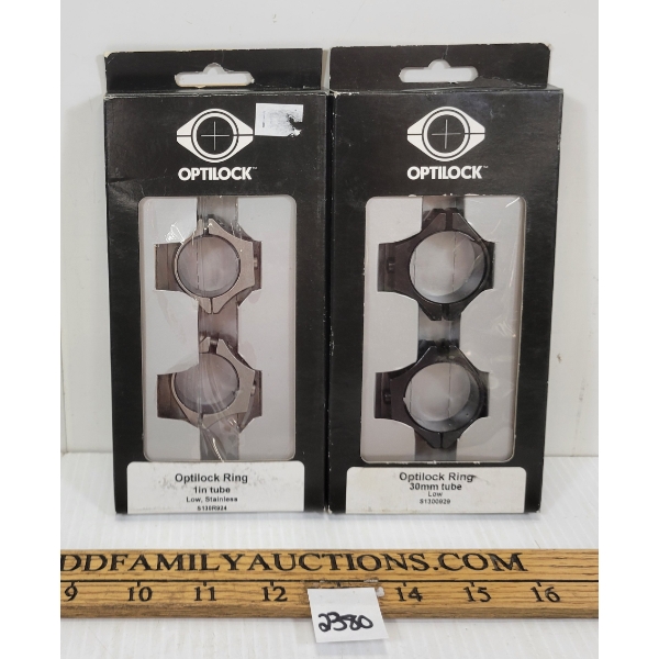 LOT OF 2 - OPTILOCK 30MM LOW RINGS