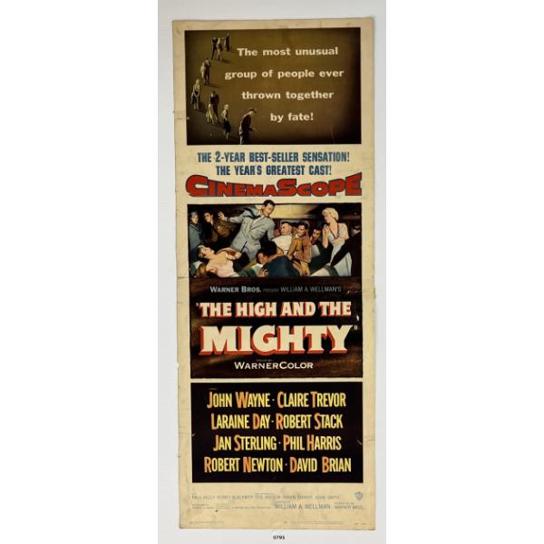 1954 WARNER BROS. "THE HIGH & THE MIGHTY" FILM POSTER